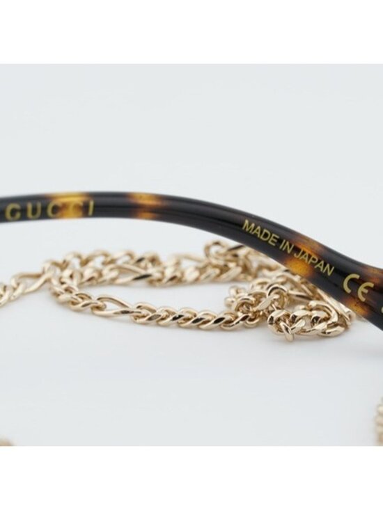 Gucci GG1600 002 Women Sunglasses Gold Rectangle Frame, Brown Lenses main image 9